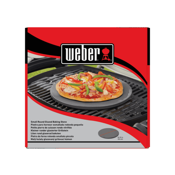 Weber glasierter Pizzastein klein, rund Ø 26 cm