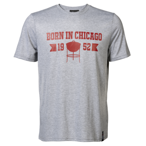 T-Shirt Born in Chicago Männer, grau Größe L/XL