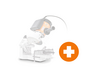 STIHL Universal-Schärfgerät mit montierter Schleifscheibe auf weißem Hintergrund